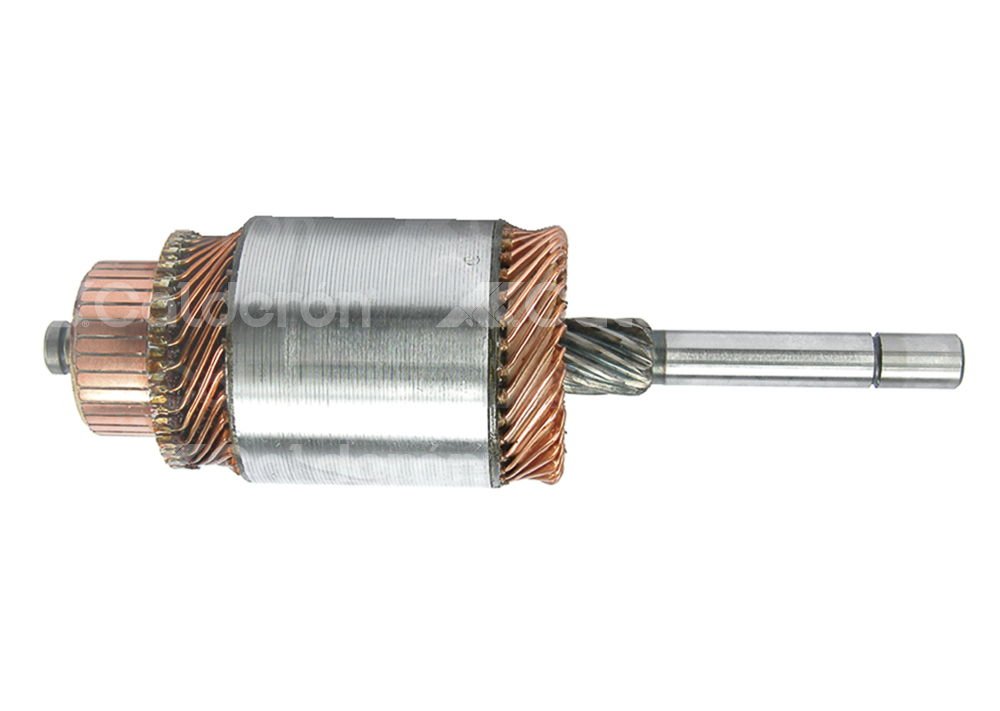 ARMADURA SISTEMA HITACHI 1.2KW, 1.3KW DD / NISSAN AUTOMATICA. ROTACION: CW, VOLTS: 12V, ASTRIAS: 10, LARGO:  206mm, WAI: 61-8103, HITACHI: 211491001, ISUZU: 8942187670 KONIGMANN