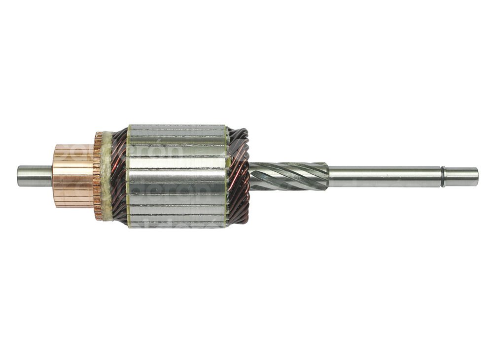 ARMADURA SISTEMA DELCO 10MT, SD300 SERIE DD / CHEVROLET MONTACARGAS (BAJO ESFUERZO DE TORSIoN). ROTACION: CW, VOLTS: 12V, ASTRIAS: 6, LARGO:  300.7mm, WAI: 61-136, DELCO: 1950307, CATERPILLAR: 656572 KONIGMANN