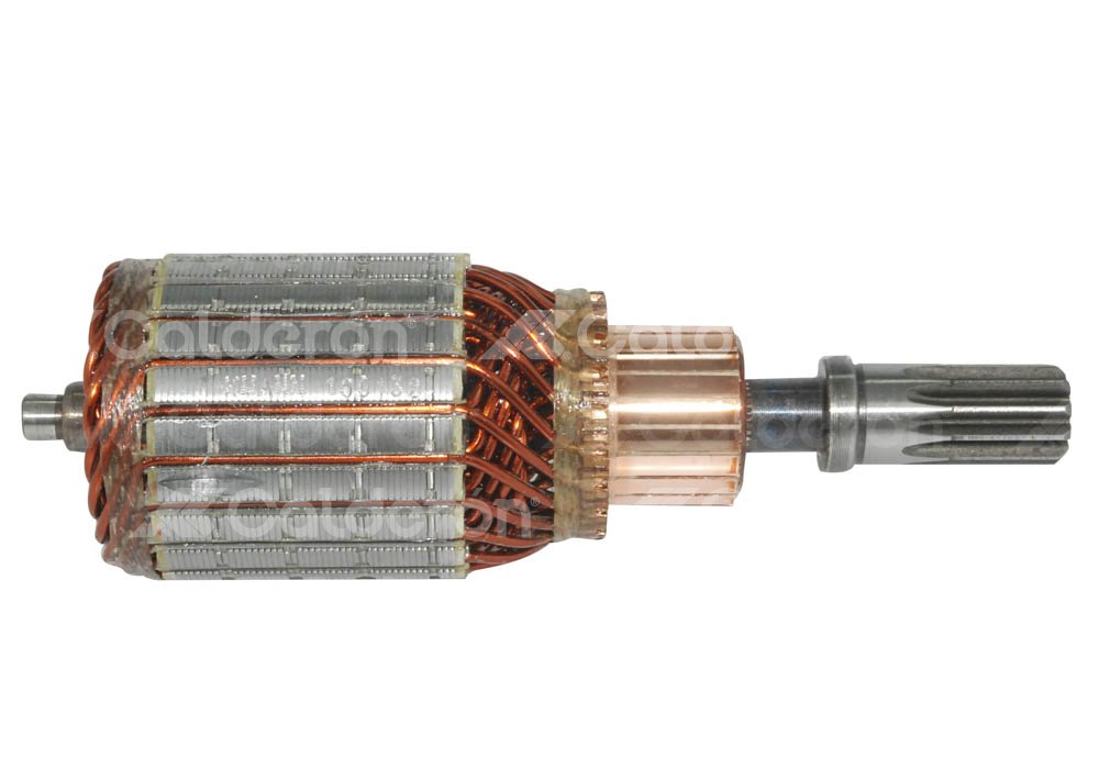 ARMADURA SISTEMA HITACHI OSGR / NISSAN, MITSUBISHI MONTACARGA. ROTACION: CW, VOLTS: 12V, ASTRIAS: 11, LARGO:  170mm, WAI: 5004-2303, HITACHI: 211431009, NISSAN: 23310-N5900 KONIGMANN