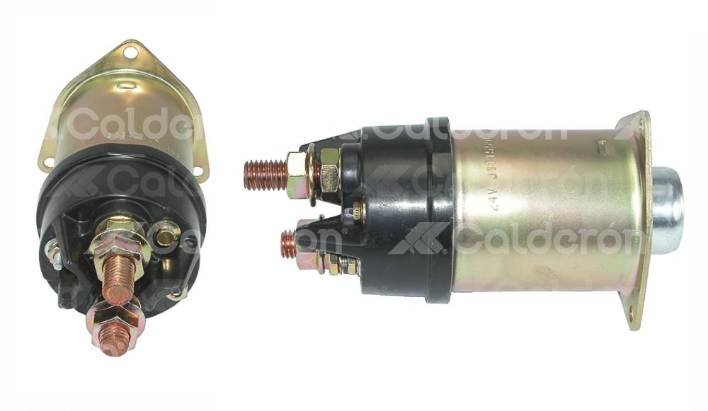 SOLENOIDE DELCO 42MT 24V 4 TERMINALES, PERNOS: 1/2", INTERRUPTOR DERECHO, BASE AISLADA  Sistema: Delco, WAI: 66-114, Delco: 1115595, 1115601, 1115608, D901A, D912A, Just Parts: D2-6029N, D2-6042, D2-6042N, D2-6045N, D2-6046N, D2-6047, D2-6047N, Unipoint: SNLS-D43, Valley Forge: SS-63 JUST PARTS