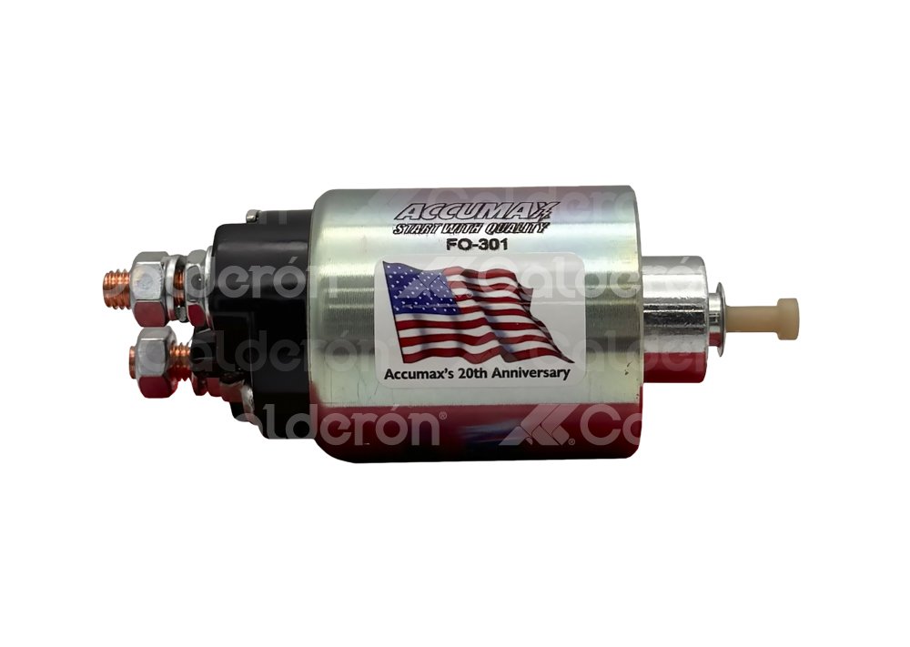 SOLENOIDE ACCUMAX FORD TOPAZ 2.3L 4CIL 1984-1999 - 3.0L V6 1992-1994, SABLE 3.0L V6 1992-1997 - 3.8L V6 1990-1995, GRAND MARQUIS 4.6L V8 1992-1909, COUGAR 4.6L V8 1994-1997, TAURUS 3.0L V6 1992-1997 - 3.8L V6 1990-1995, WINDSTAR 3.0L V6 1994-1995 - 3.8L V6 1995-1999, ESCORT 1.8L 4CIL 1991-1996 - 2.0L 4CIL 1996-1997, AEROSTAR 3.0L V6 1992-1997 - 4.0L V6 1990-1997, BRONCO 4.9L V6 1992 - 5.0L V8 1992-1996 - 5.8L V8 1992-1996, CROWN VICTORIA 4.6L V8 1992-1995, ECONOLINE 4.6L V8 97-04 - 5.4L V8 1997-2003 - 6.8L V10 1997-1999 SUPER DUTY 5.8L V8 1995-1996 - 7.5L V8 1996, EXPEDITION 4.6L V8 1997-1998 - 5.4L V8 1997-1998, EXPLORER 4.0L V6 1991-1997 - 5.0L V8 1996-1997, GRAND MARQUIS 4.6L 1992-2004, MUSTANG 4.0L V6 2006-2010 - 4.6L V8 1996-2004 - 5.0L V8 1968-1979 - 5.8L V8 70-73, RANGER 3.0L 4CIL 96-97 - 3.0L V6 1998-1905 - 4.0L V6 1990-2011, THUNDERBIRD 4.6L V8 1994-1997, F-150 4.2L V6 1992-1997 - 4.9L V6 1992-1996 - 4.6L V8 1997 - 5.0L V8 1992-1996 - 5.8L V8 1992-1996, F-250 5.0L V8 1992-1996 - 5.8L V8 1992-199 - 7.5L V8 1992-1997, DISEÑO: PMGR, VOLTAJE: 12V, NUMERO DE TERMINALES: 3, WAI: 66-205, ACCUMAX: FO-301 ACCUMAX