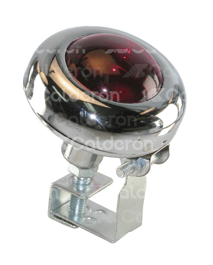 FOCO OJO DE VENADO ROJO CROMADO 12V 35W (3x2.5). No. HY-006 IMPORTACION
