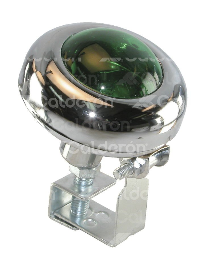 FOCO OJO DE VENADO VERDE CROMADO 12V 35W (3x2.5). No. HY-006 IMPORTACION