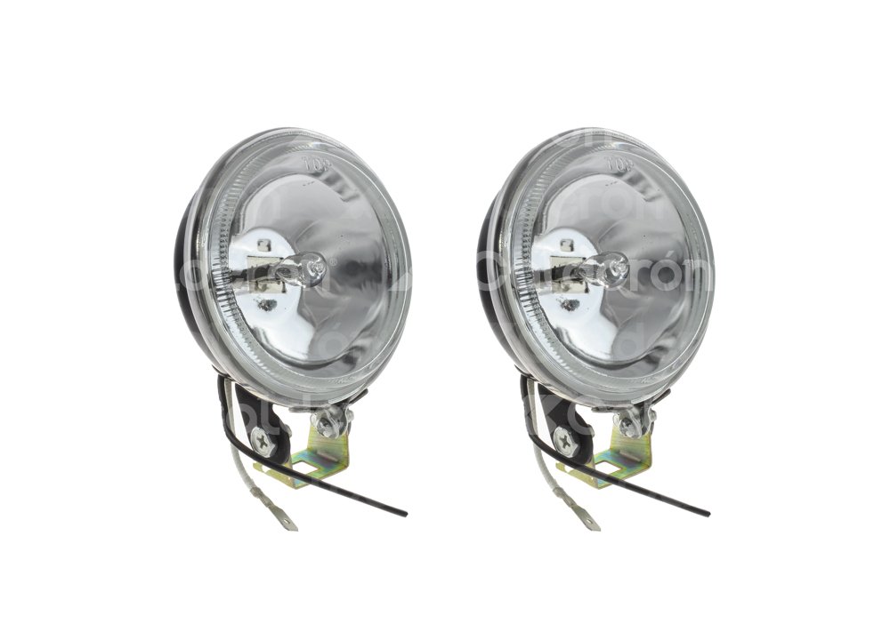 FARO DE HALOGENO REDONDO BLANCO JUEGO DE 2 PIEZAS (3.5x3.5x2) HY-009 BH1029B IMPORTACION