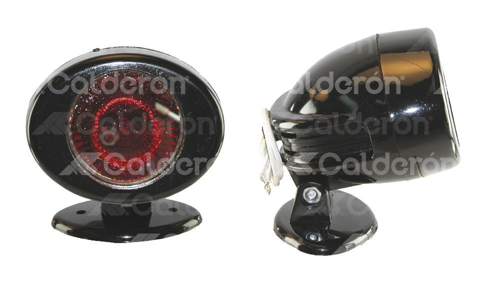 FARO DE HALOGENO OVAL ROJO JUEGO DE 2 PIEZAS (3x2.5x3) HY119A IMPORTACION
