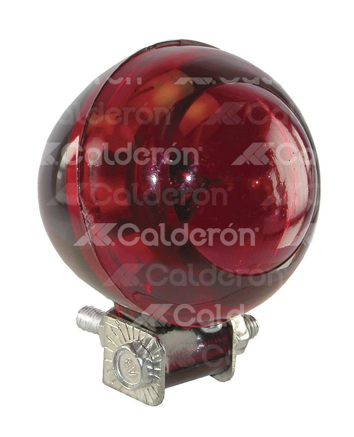 FOCO OJO DE VENADO ROJO PLASTICO 12V 35W (2.5x2.5). No. HY-007 IMPORTACION