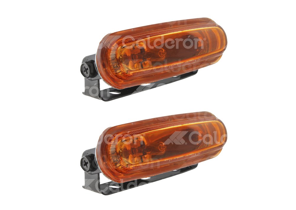 FARO DE HALOGENO OVAL AMBAR JUEGO DE 2 PIEZAS (5x1.5x2.5) HY079 IMPORTACION