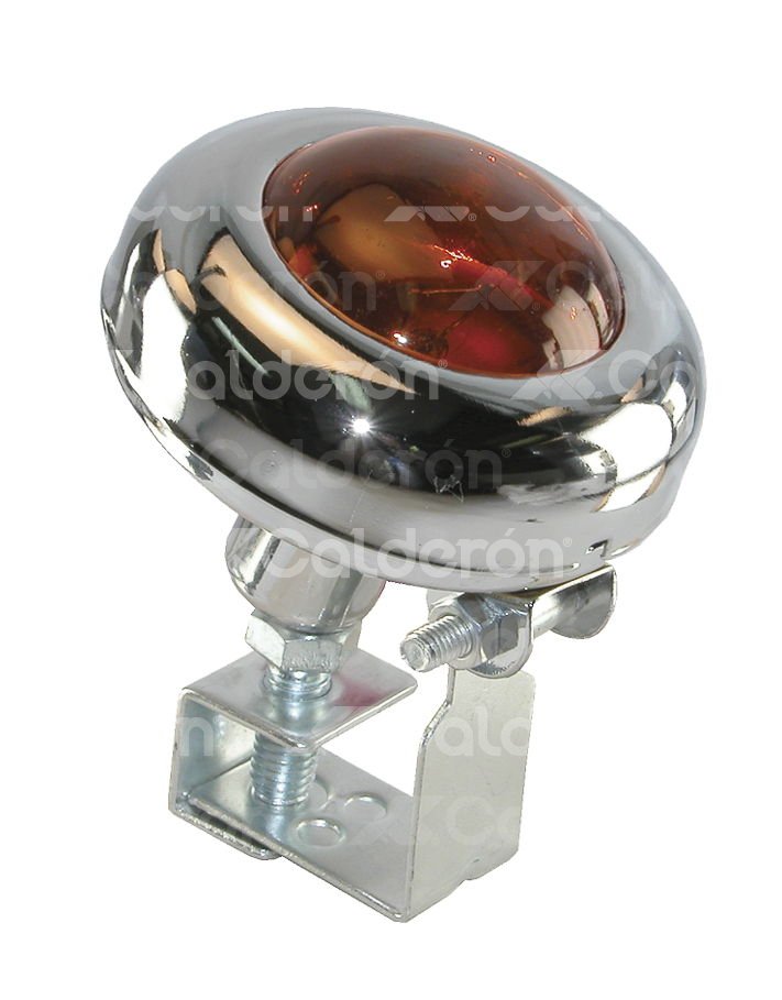 FOCO OJO DE VENADO NARANJA CROMADO 12V 35W (3x2.5). No. HY-006 IMPORTACION