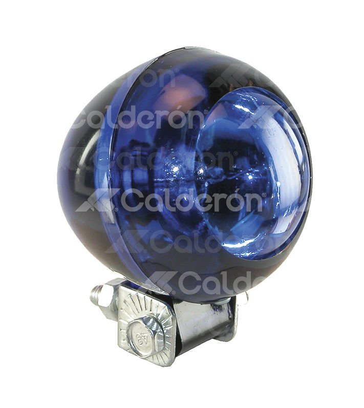FOCO OJO DE VENADO AZUL PLASTICO 12V 35W (2.5x2.5). No. HY-007 IMPORTACION