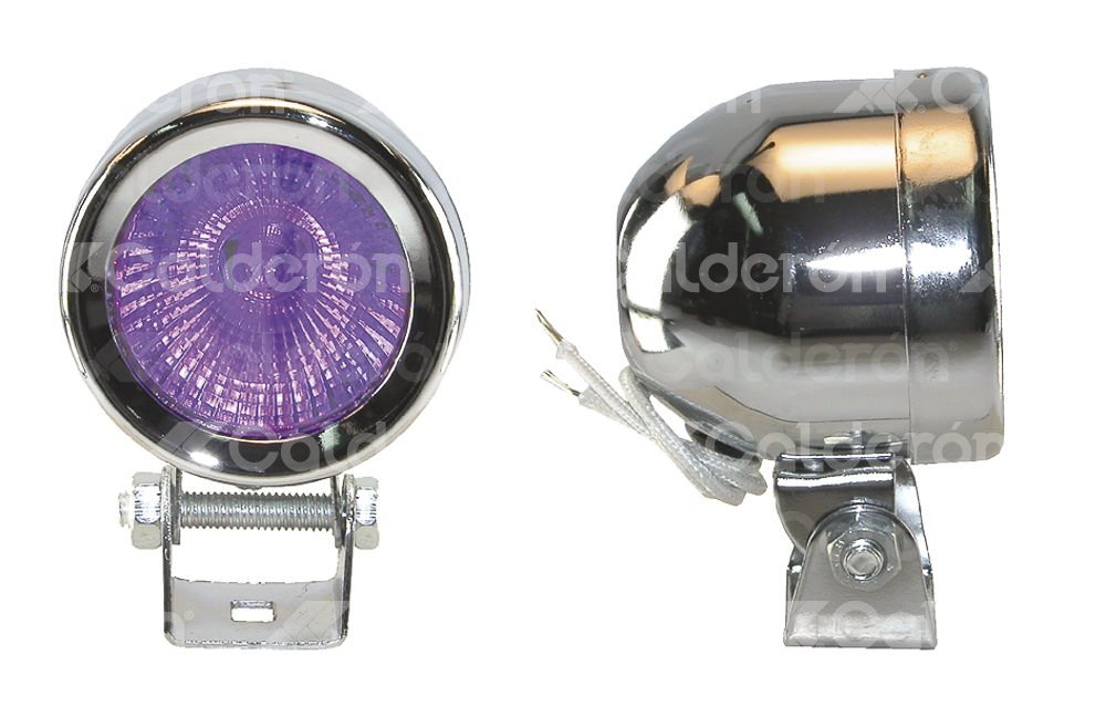FARO DE HALOGENO REDONDO MORADO JUEGO DE 2 PIEZAS (2.5x2.5x2) HY119 IMPORTACION