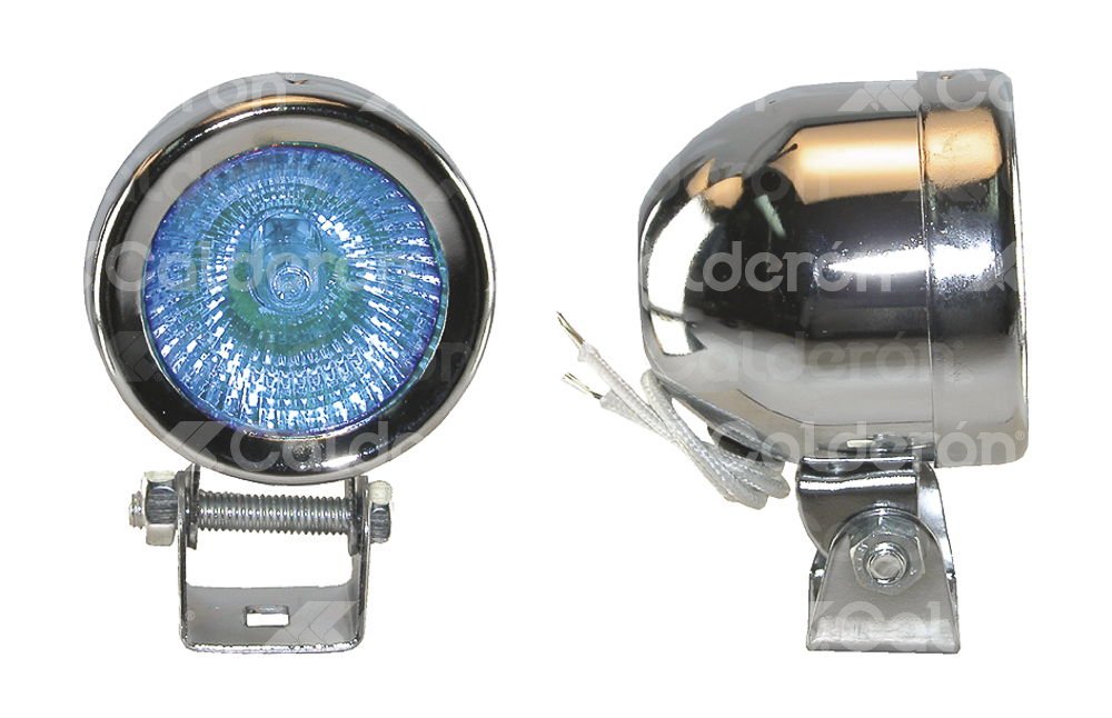 FARO DE HALOGENO REDONDO AZUL JUEGO DE 2 PIEZAS (2.5x2.5x2) HY119 IMPORTACION