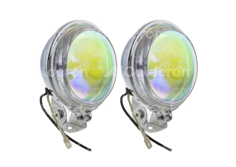 FARO DE HALOGENO REDONDO TORNASOL CROMADO JUEGO DE 2 PIEZAS (3.5x3.5x2) HY009 IMPORTACION