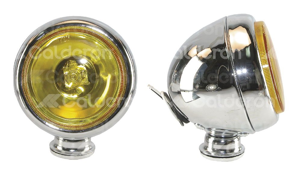 FARO DE HALOGENO REDONDO AMBAR JUEGO DE 2 PIEZAS (4x4x4) HY124 IMPORTACION