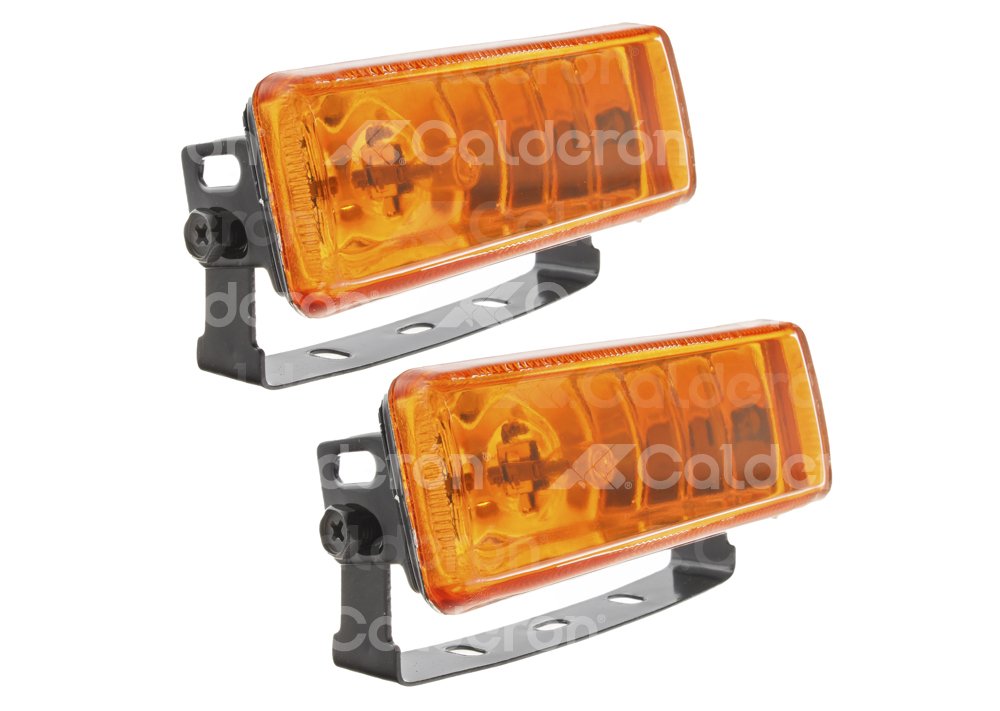 FARO DE HALOGENO RECTANGULAR AMBAR JUEGO DE 2 PIEZAS (5x2x3) HY010 IMPORTACION