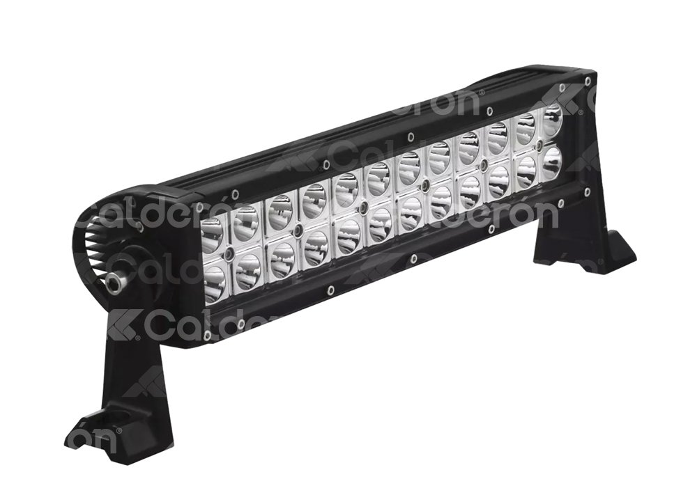 BARRA LEDS 24 LEDS 2 FILAS 3W FLASH 2 COLORES AMBAR Y BLANCO, CON STROBO 13.5" 72W CM5257 IMPORTACION