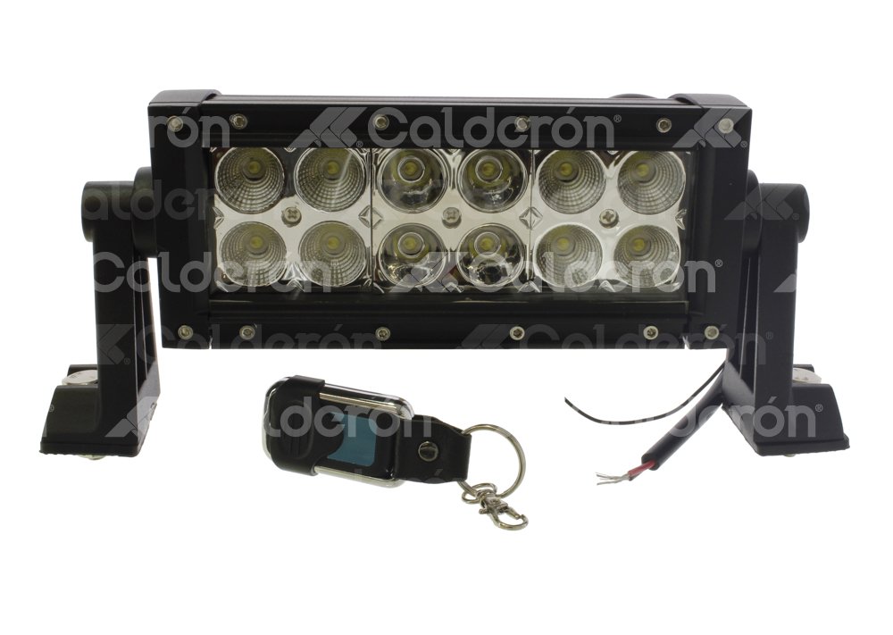 BARRA LEDS 12 LEDS 2 FILAS 3W FLASH 2COLORES, STROBO 7.5" 36W CM5256 IMPORTACION