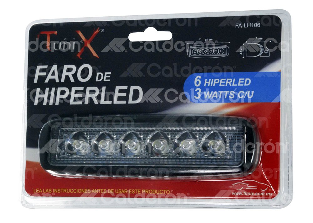 FARO DE LED RECTANGULAR 6LED LINEA 60W 10-30V18W 145x48x78mm ENCM5018L IMPORTACION