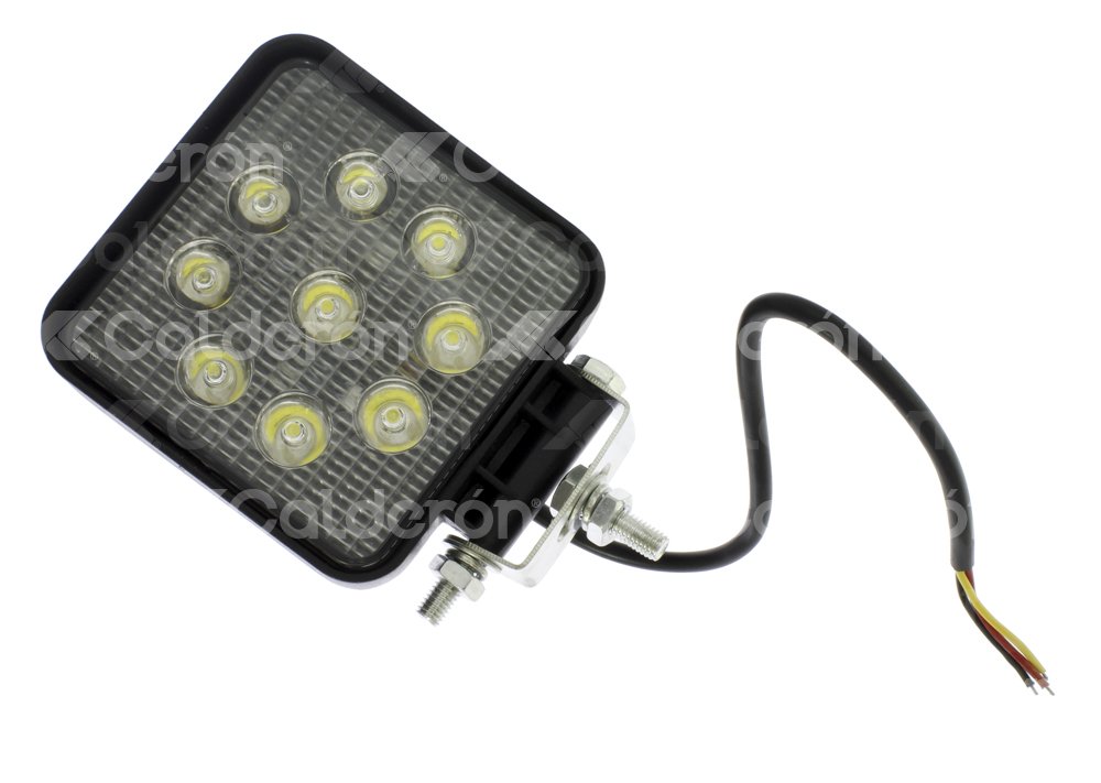 FARO DE LED RECTANGULAR  9LED 60W 10-30V 27W 128x110x55mm CON ESTROBO FAL2WCF-CVT 1 PIEZA IMPORTACION