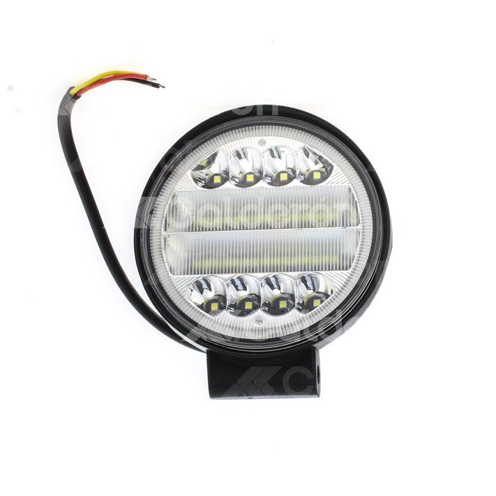 FARO LEDS REDONDO CON ARO AZUL 126W EN-FL101AZ, 4 LEDS ABAJO Y 4 LEDS ARRIBA / LEDS DE PLASMA EN MEDIO (10.5CM DIAMETRO, 3.5CM DE PROFUNDIDAD) IMPORTACION
