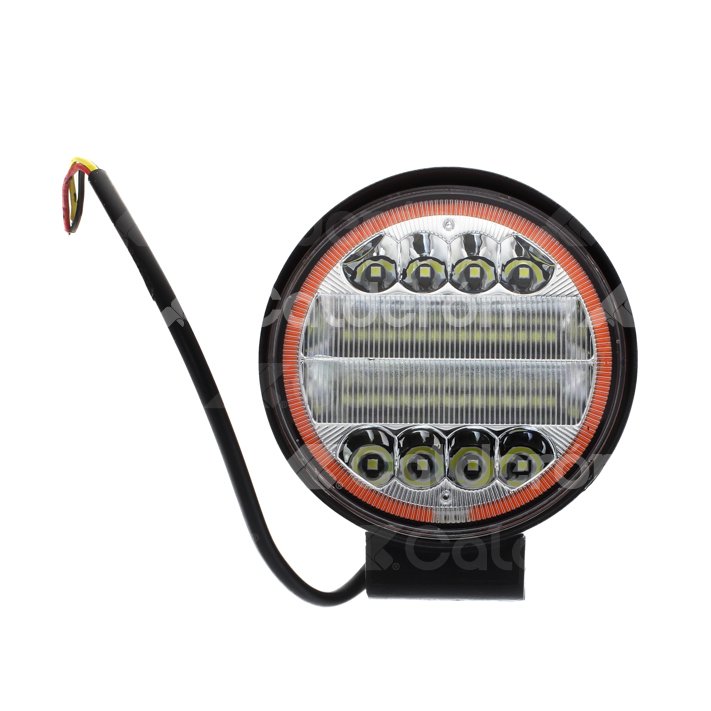 FARO LEDS REDONDO CON ARO ROJO 126W EN-FL101R, 4 LEDS ABAJO Y 4 LEDS ARRIBA / LEDS DE PLASMA EN MEDIO (10.5CM DIAMETRO, 3.5CM DE PROFUNDIDAD) IMPORTACION