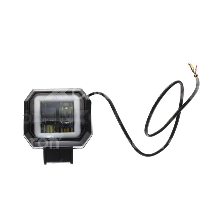 FARO LEDS CUADRADO FLASH CON ARO 72*63*55mm (JUEGO - 2 PIEZAS) ENCAL-FL02, FA-LHG4C TUNIX