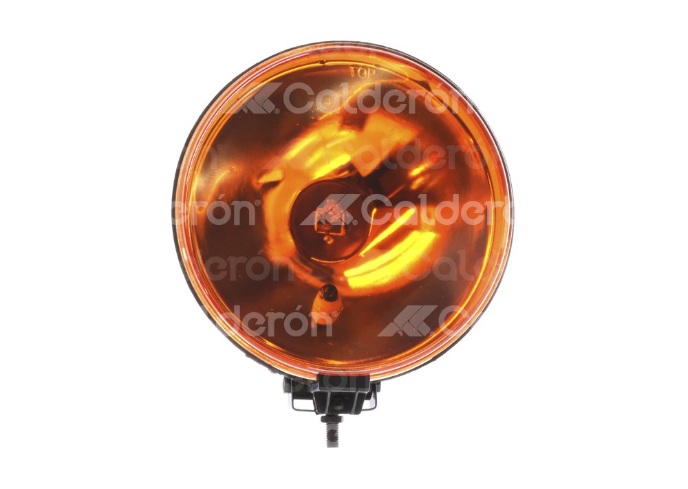 FARO HALOGENO REDONDO GRANDE NARANJA 7X7X3.5" 1 PIEZA, CON FOCO PILOTO IMPORTACION