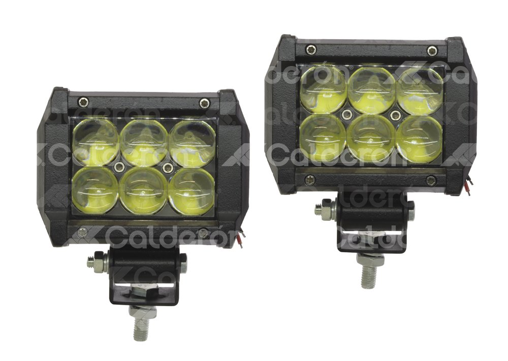 FARO DE LED 6LEDS LUPA 100x75x60mm FAL01918-CVT JUEGO 2 PIEZAS IMPORTACION