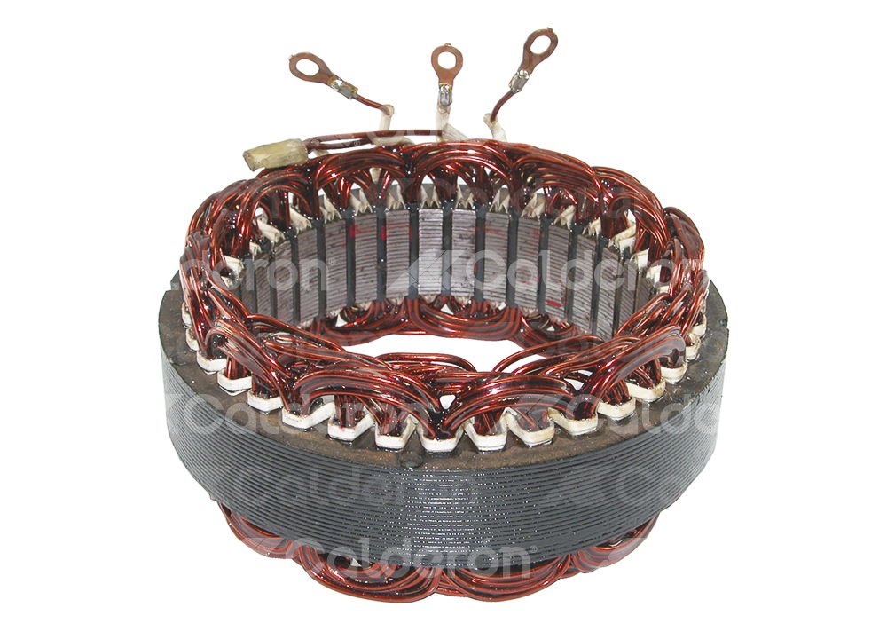 ESTATOR DELCO 21SI, 22SI, 23SI 24V 50-70A. SISTEMA: Delco. No. Delco 10470688, 10470875 No. WAI: 27-135  Dimensiones: 108mm ID x 144mm Mtg. OD KONIGMANN