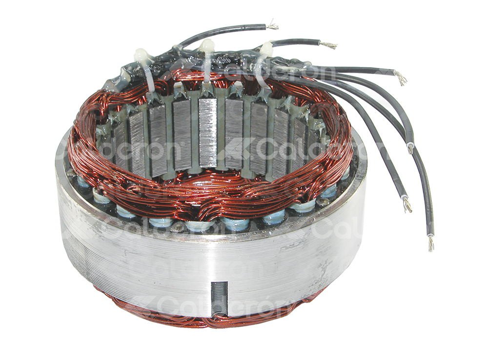 ESTATOR PRESTOLITE CASE, CATERPILLAR 24V 22A RCP. SISTEMA: Prestolite No. WAI: 27-600  Dimensiones: 89mm ID x 127mm Mtg. OD RCP