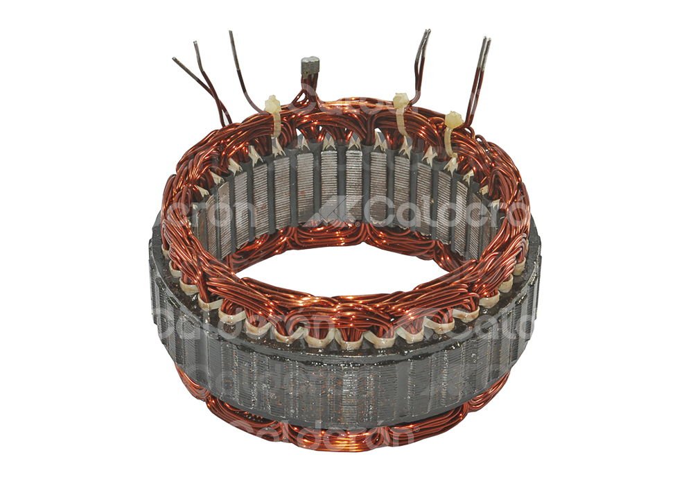 ESTATOR NISSAN HITACHI 12V 100A TSURU III. SISTEMA: Hitachi No. WAI: 27-8108  Dimensiones: 99mm ID x 126mm Mtg. OD KONIGMANN