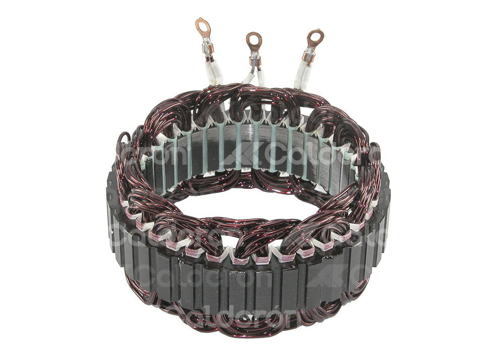 ESTATOR DELCO REMY 21SI, 22SI, 23SI 12V 115-130A. WAI: 27-125 DIMENSIONES: 108mm IDx144mm MTG. OD. SISTEMA DELCO: 1989705, 10468714, 10469216, 10472540, 10472882, 10494279, 10510004P M0026