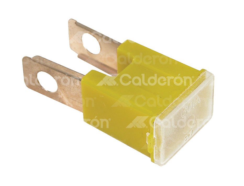 FUSIBLE MODERNO MACHO RECTO AMARILLO 60A. No. PAL 160 CN IMPORTACION