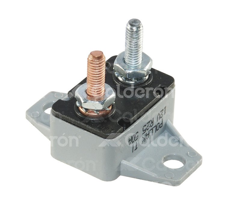 FUSIBLE TERMICO CON SOPORTE 50A 12V USA POLLAK: 54-250PL POLLAK