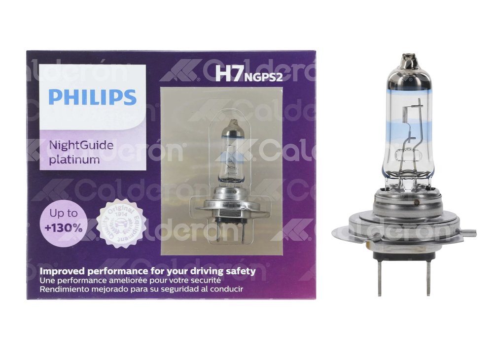 FOCO PHILIPS H7 NIGHTGUIDE PLATINUM 12V 55W PX26D BLISTER-2PZS 12972NGPS2 PHILIPS