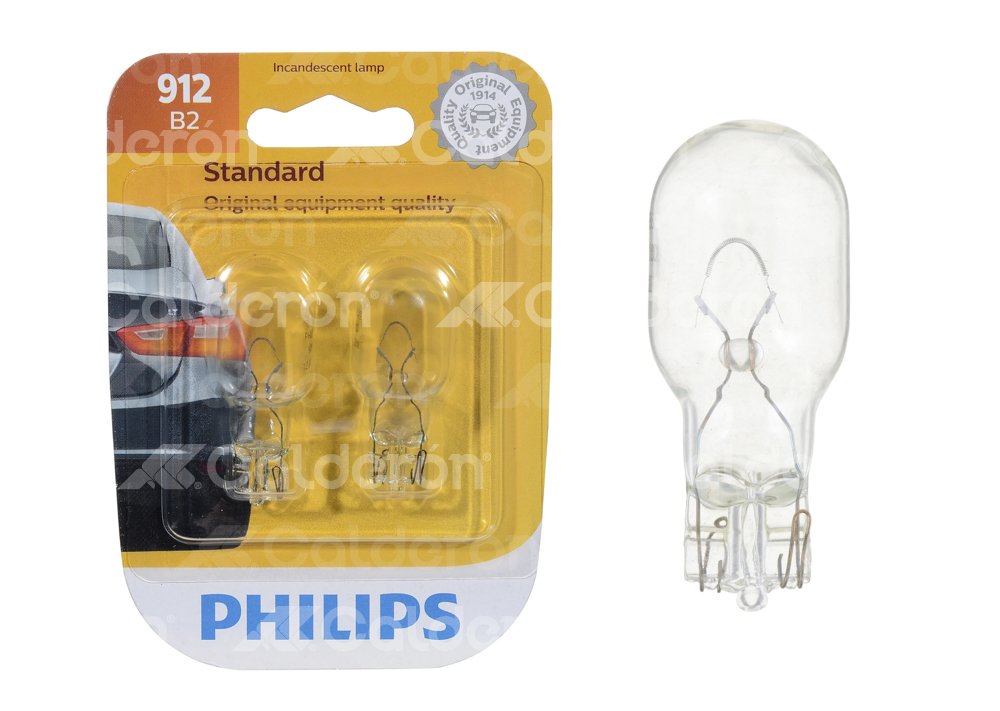 FOCO PHILIPS 912 T5 12.8V 12.8W BLISTER-2 PIEZAS PHILIPS: 912B2 PHILIPS