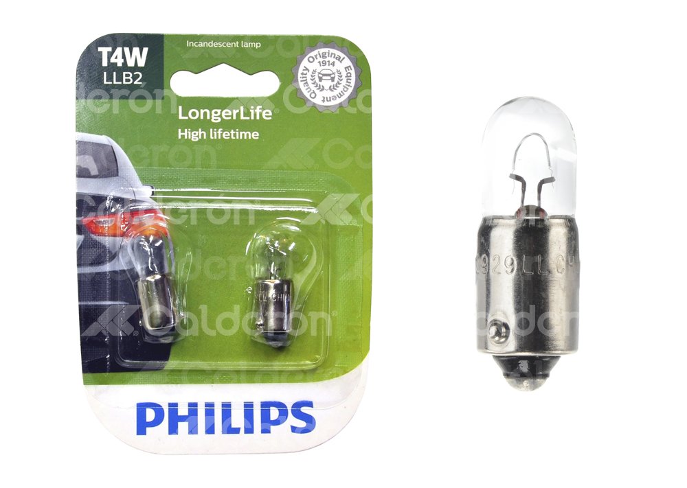 FOCO PHILIPS 57 LONGER LIFE T4W 12V BLISTER-2PZS PHILIPS: 12929LLB2 PHILIPS