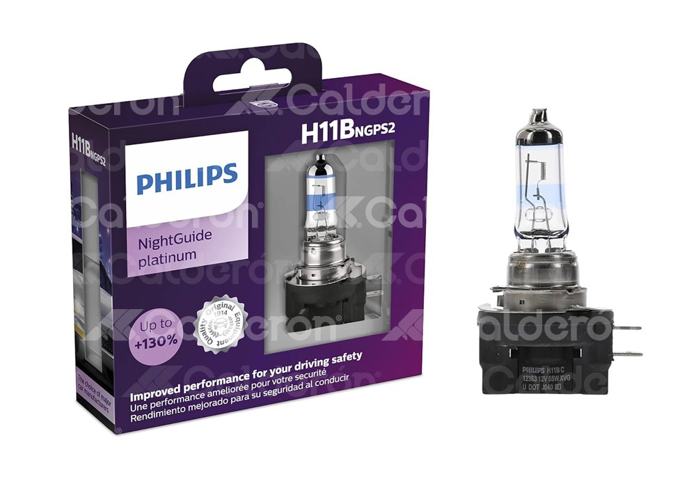 FOCO PHILIPS H11B NIGHTGUIDE PLATINUM 12V 55W  BLISTER-2PZS PHILIPS: 12363NGPS2 PHILIPS