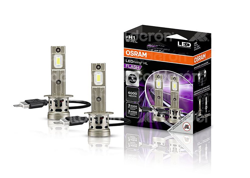 FOCO OSRAM FLASH H1 LED 12V 20W P14.5S (2 PIEZAS) 4062172431415, AM537370055, 90FLH1 OSRAM