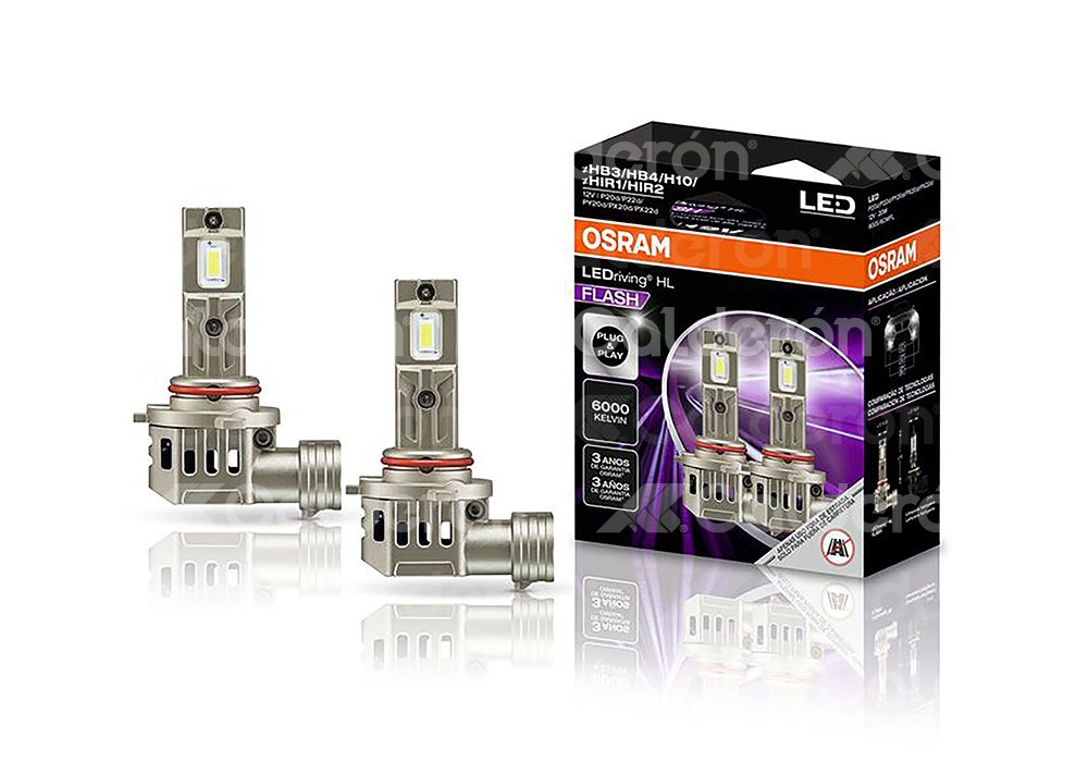 FOCO OSRAM FLASH HB3/4/HIR2/1/H10 LED 12V 20W P20/22D (2 PIEZAS) 4062172431538, AM537410055, 90FLH10 OSRAM
