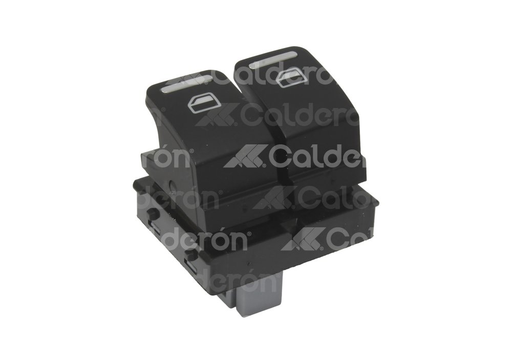 INTERRUPTOR LEVANTA VIDRIOS (DOBLE) VOLKSWAGEN EOS 2007-2011, GOLF 2010, GTI 2006-2010, 4 TERMINALES, 5C5959857A IMPORTACION