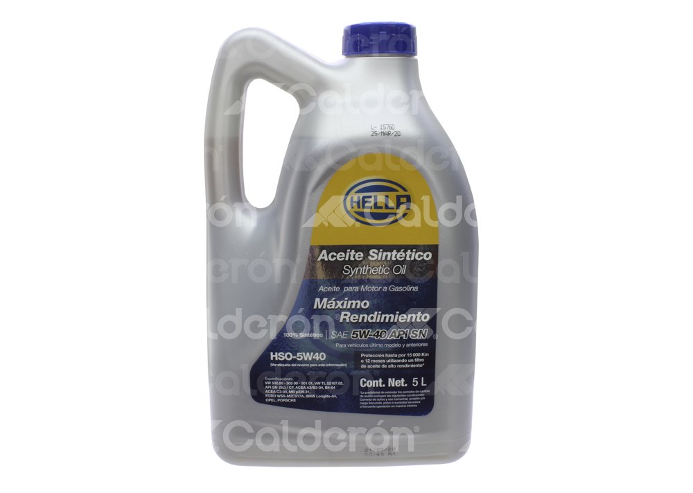 ACEITE HELLA SYNTHETIC OIL HSO-5W40 5LT HELLA