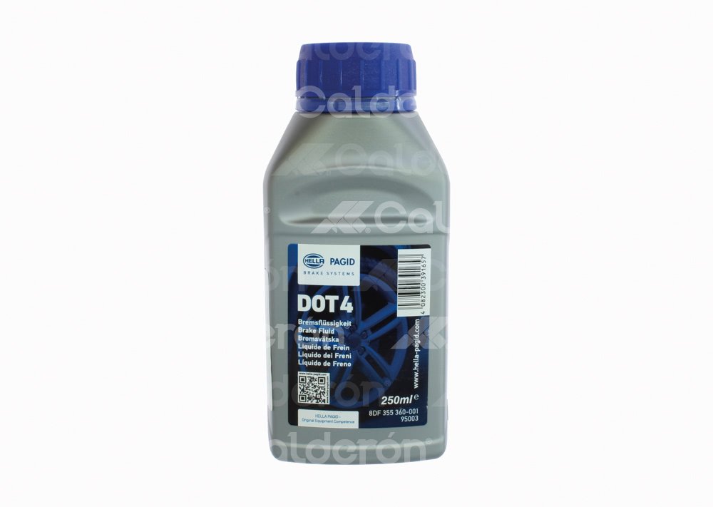 LIQUIDO DE FRENOS HELLA DOT4 250ML 95003 355360001 HELLA