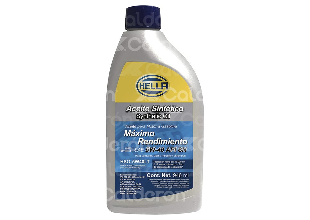 ACEITE HELLA SYNTHETIC OIL API SN HSOSN-5W40LT 1LT HELLA