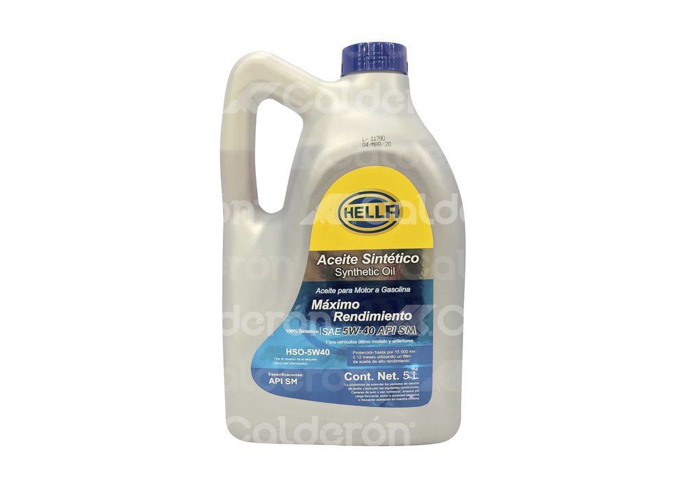 ACEITE HELLA SYNTHETIC OIL HSOSP-5W40 5LT API SP HELLA: 358271221 HELLA