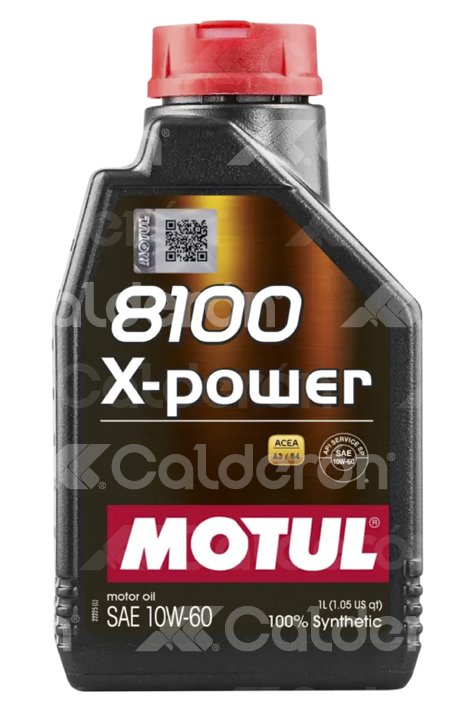 ACEITE MOTUL SINTETICO 8100 X-POWER 10W60 1 LITRO, NORMATIVAS: ACEA A3/B4, API SERVICE SP, OEM PERFORMANCES: 9.55535-H3, MOTUL: 106142 MOTUL