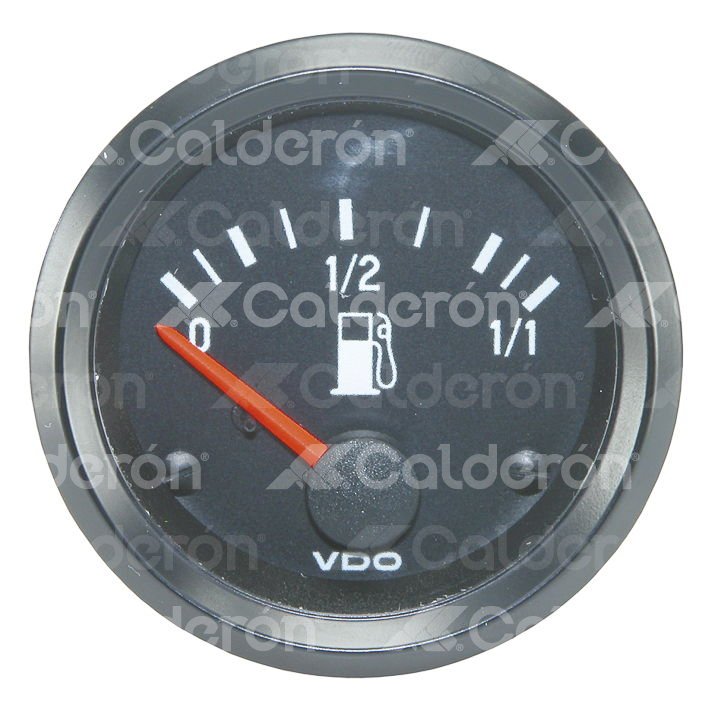 MARCADOR DE GASOLINA 12V COLOR NEGRO, DIAMETRO:  2 1/16" (52MM), RANGO: 0-1/2-1/1, RANGO RESISTENCIA: 10-180 OHM, CONEXION: M4, VDO. No. ANTERIOR VDO: 301-93700, ACTUAL VDO: 301.030.001C VDO-CONTINENTAL