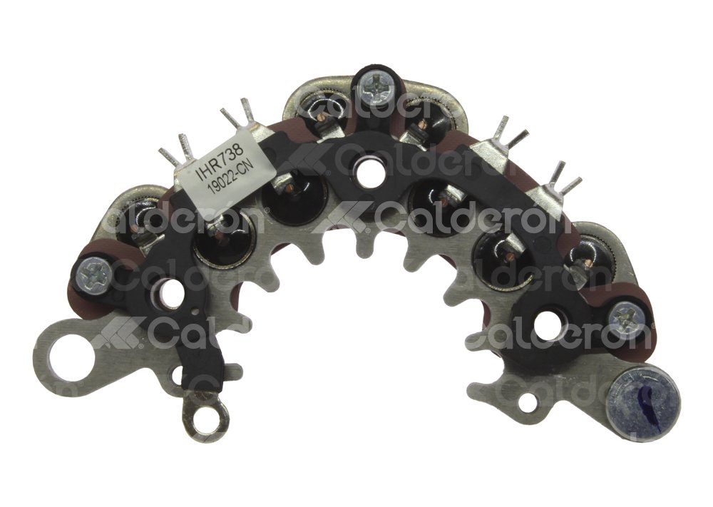 PORTA DIODO NISSAN TSURU, SENTRA, XTERRA 70AMPERS, 8 DIODOS, 114 MILIMETROS, IR/IF, 12 VOLTS,  IHR738 TRANSPO