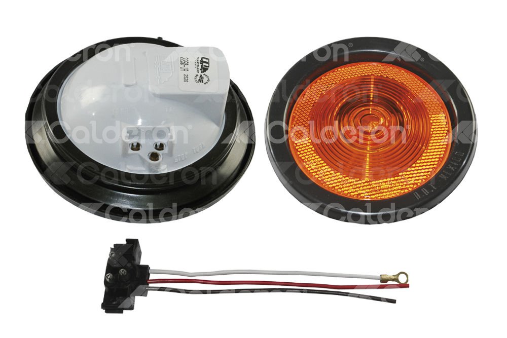 PLAFON SELLADO 4" AMBAR FIJO CON REFLEJANTE 2250-1A TRAKTOLAMP