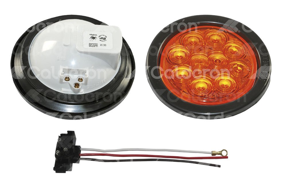 PLAFON SELLADO 4" AMBAR 10 LEDS RAFAGA 8028A TRAKTOLAMP