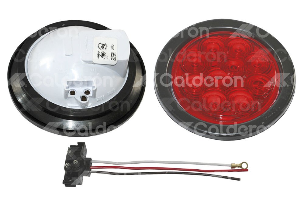 PLAFON SELLADO 4" ROJO 10 LEDS GIRATORIO 8026R TRAKTOLAMP